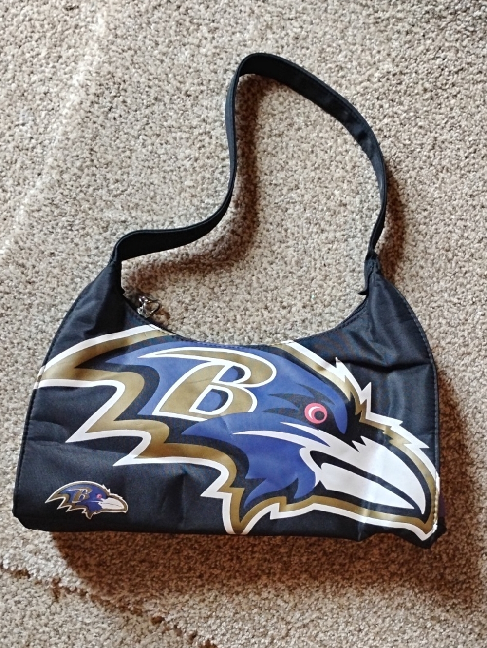 Baltimore Ravens Black and Purple Shoulder Bag